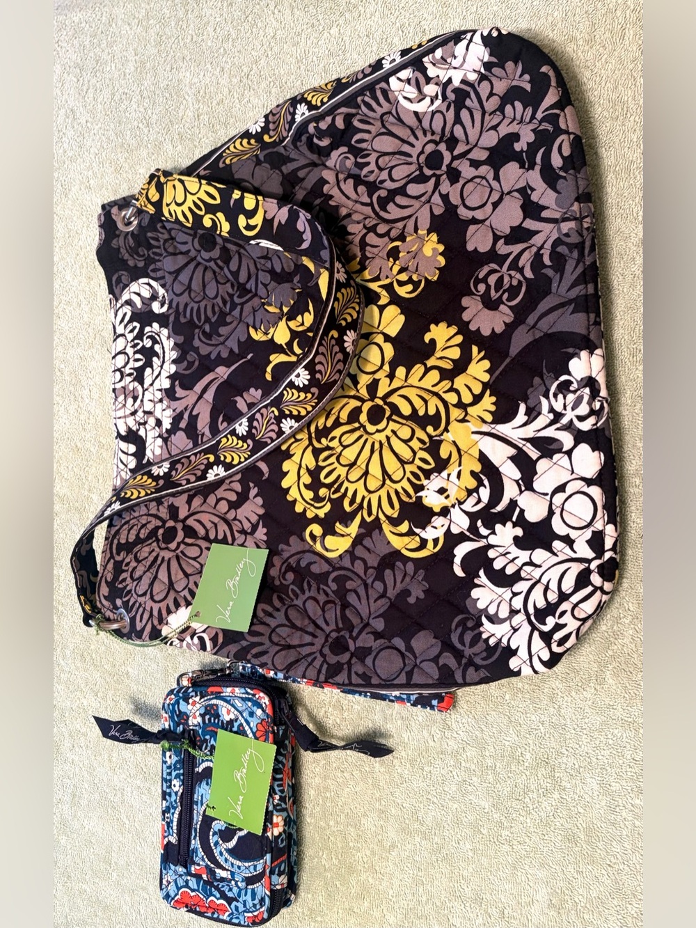 Vera Bradley Floral Quilted Tote & Tech Wallet Bundle NWT